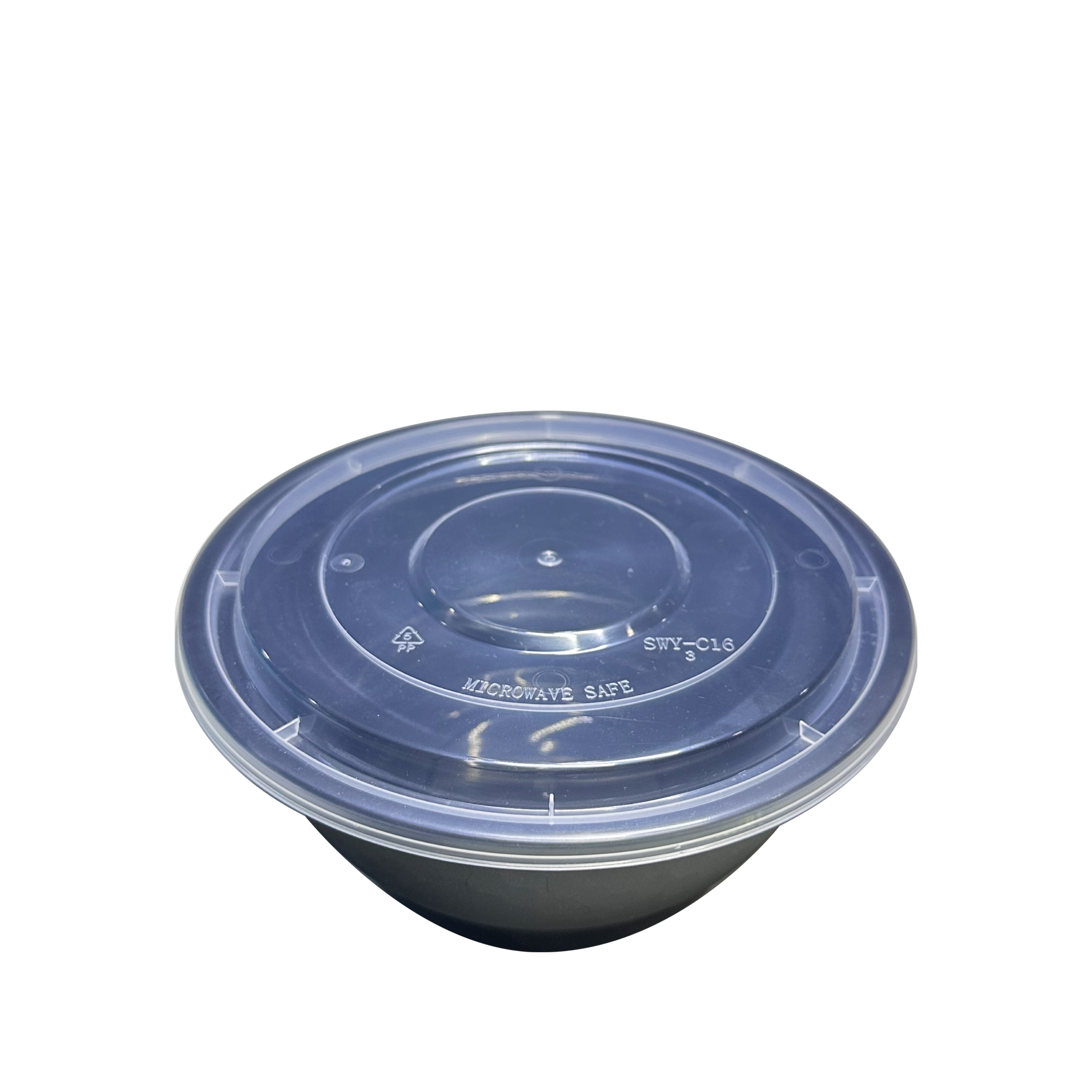 PPI-Y42 Bowl Black + LID WITH HOLE EXPORT (150SET)